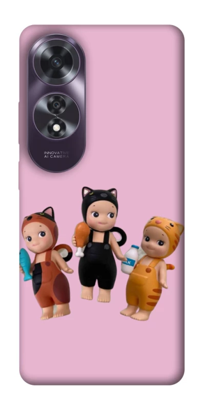 Чохол на Oppo A60 Cat Cafe Trio фото 1 з 1