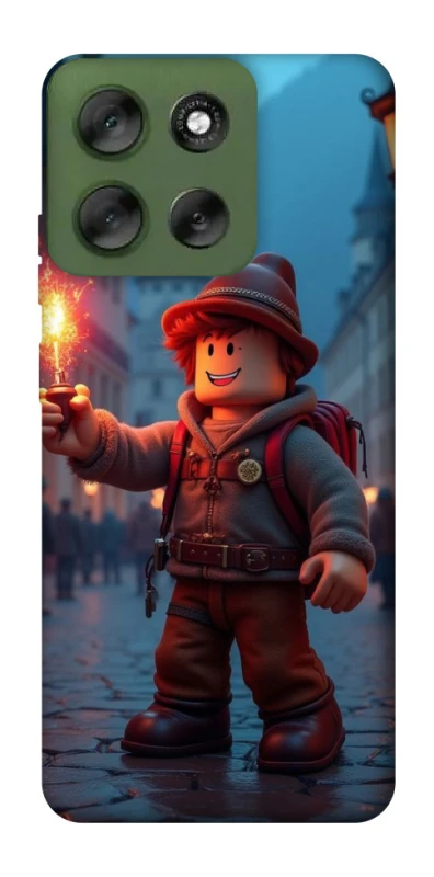 Чохол на Motorola Moto G56 5G Roblox Fire Logo Blue Flames фото 1 з 1