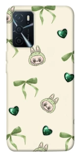 Чехол на Oppo A16s / A16 Labubu Green Heart фото 1 из 1