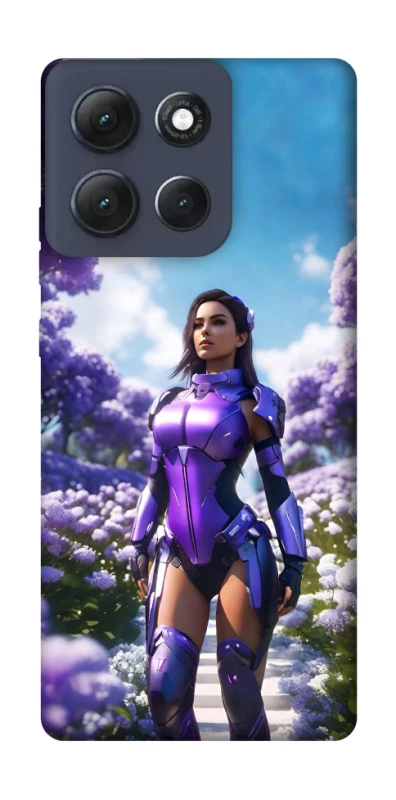 Чехол на Motorola Moto G86 Power Cyber space girl ver.4 фото 1 из 1