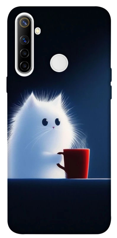 Чохол на Realme 6i Чохол кіт з кавою фото 1 з 1