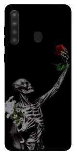 Чехол на Samsung Galaxy A21 Skeleton vs Rose фото 1 из 1