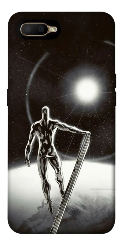 Чехол на OPPO A5 / A3S / AX5 / R15-NEO Серебряный сёрфер фото 1 из 1