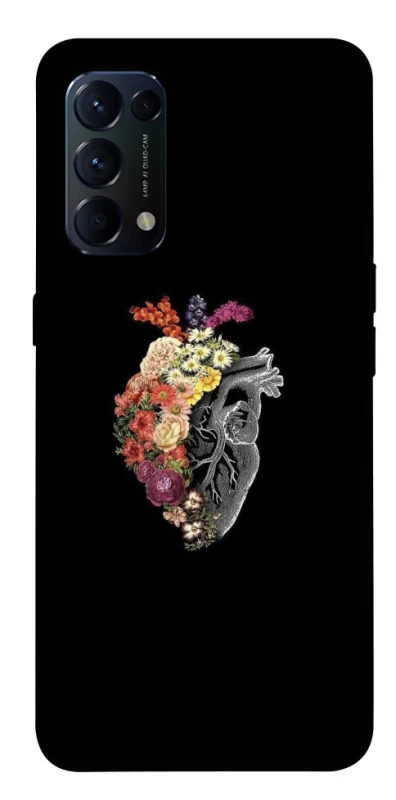 Чохол на Oppo Reno 5 4G Heart with flowers фото 1 з 1