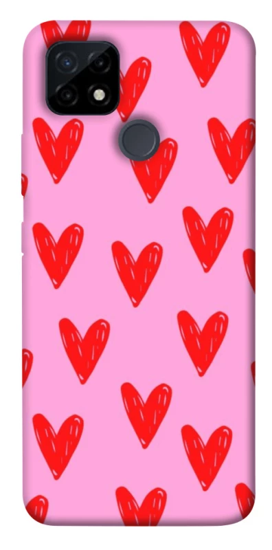Чехол на Realme C12 Red hearts 2 фото 1 из 1