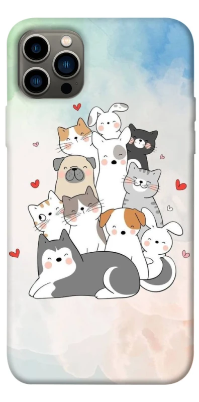 Чохол на Apple iPhone 12 Pro (6.1") Funny Pets ver.2 фото 1 з 1