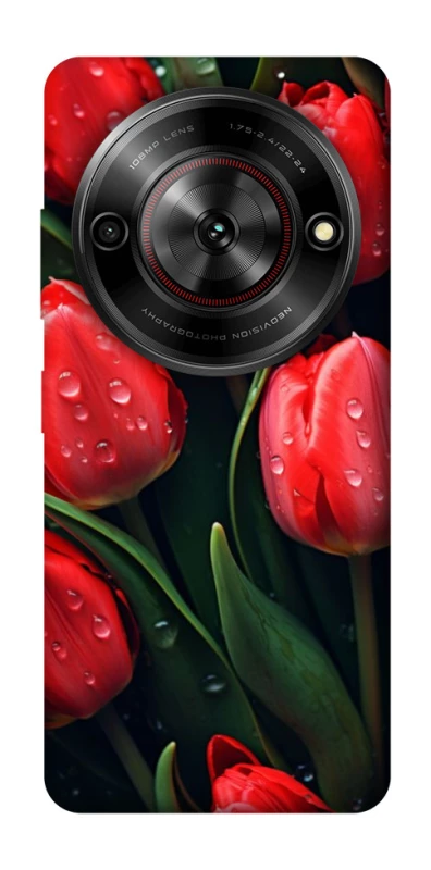 Чохол на ZTE Nubia Focus Червоні тюльпани фото 1 Чохол на ZTE Nubia Focus Червоні тюльпани фото 1 з 1