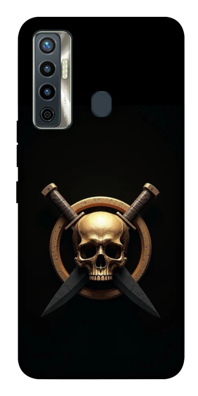 Чохол на TECNO Camon 17 Golden Skull фото 1 з 1