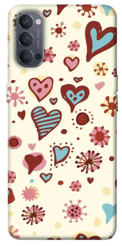 Чохол на Oppo Reno 4 Pretty hearts фото 1 з 1