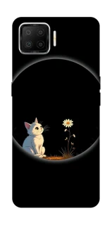 Чехол на Oppo A73 (2017) Cat and flower фото 1 из 1