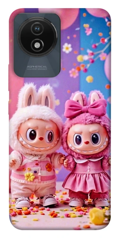 Чохол на Vivo Y02 Labubu twins ver.2 фото 1 з 1