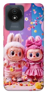 Чехол на Vivo Y02 Labubu twins ver.2 фото 1 из 1