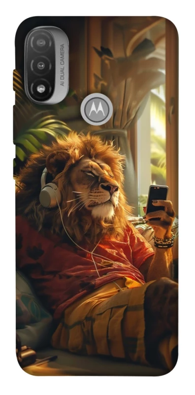 Чехол на Motorola Moto E20 Лев v2 фото 1 из 1
