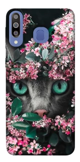 Чехол на Samsung Galaxy M30 Кот в цветах фото 1 из 1