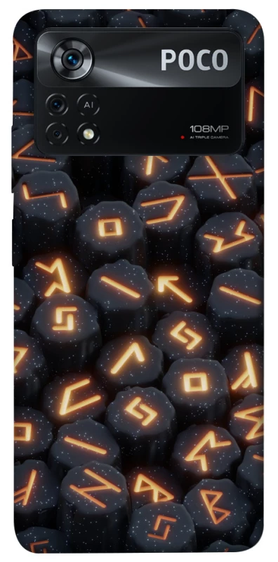 Чехол на Xiaomi Poco X4 Pro 5G Огненые руны фото 1 из 1