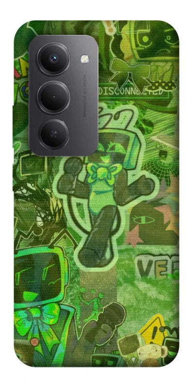 Чехол на Xiaomi Redmi 15 (EU) Dandysworld tv green theme фото 1 из 1