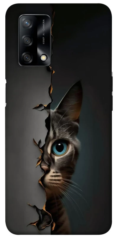 Чехол на Oppo A74 4G Кот-подглядыватель v2 фото 1 из 1