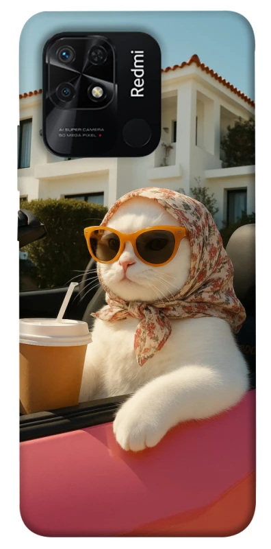 Чехол на Xiaomi Redmi 10C Stylish Cat Cruise фото 1 из 1