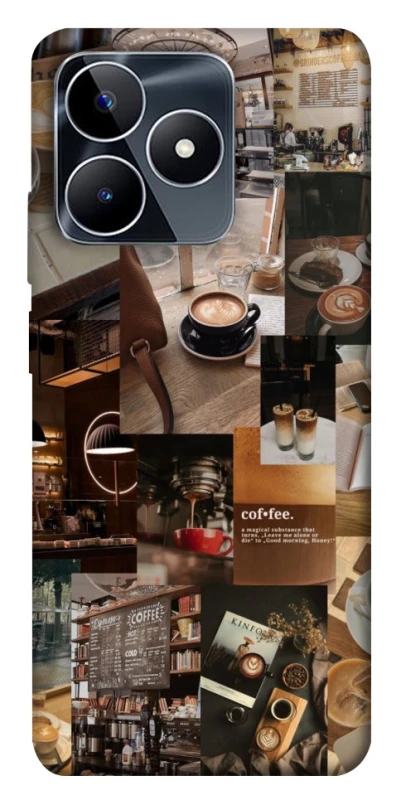 Чехол на Realme C53 Coffee collage ver.2 фото 1 из 1