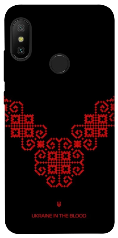 Чохол на Xiaomi Mi A2 Lite / Xiaomi Redmi 6 Pro Чорно-червона вишиванка фото 1 з 1