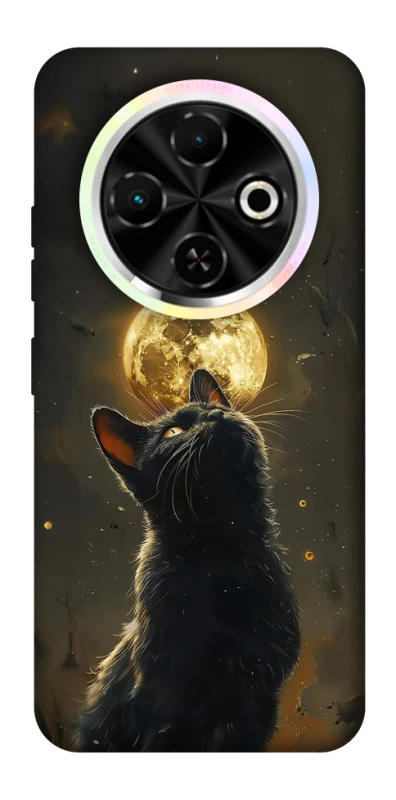 Чохол на TECNO Spark 30C Кіт під місяцем v2 фото 1 з 1