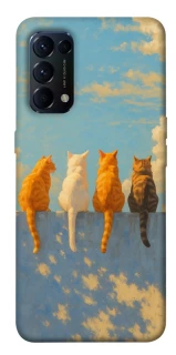 Чехол на Oppo Reno 5 4G cats on wall фото 1 из 1