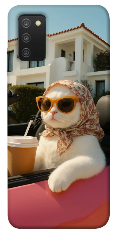 Чехол на Samsung Galaxy A03s Stylish Cat Cruise фото 1 из 1