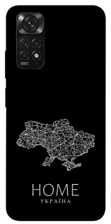 Чохол на Xiaomi Redmi Note 11 (Global) / Note 11S Ukraine black map фото 1 з 1