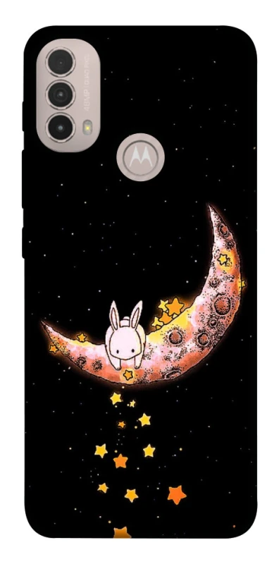 Чохол на Motorola Moto E40 Moon rabbit фото 1 з 1