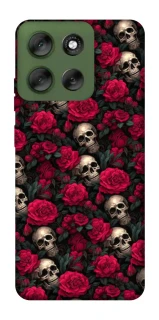 Чехол на Motorola Moto G56 5G Черепа и розы фото 1 из 1