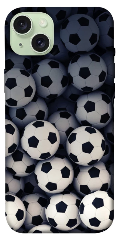Чехол на Apple iPhone 15 Plus (6.7") Футбольные мячи фото 1 из 1
