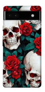 Чохол на Google Pixel 6a skull and rose фото 1 з 1