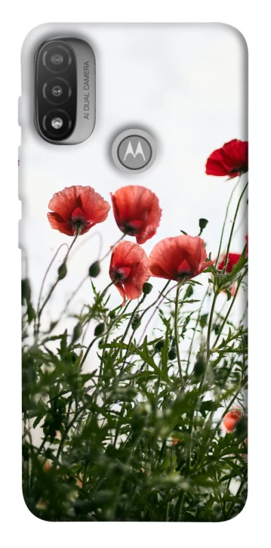 Чехол на Motorola Moto E20 Поле маков фото 1 из 1