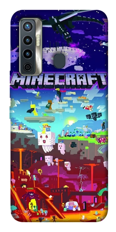 Чехол на TECNO Camon 17 Minecraft world фото 1 из 1