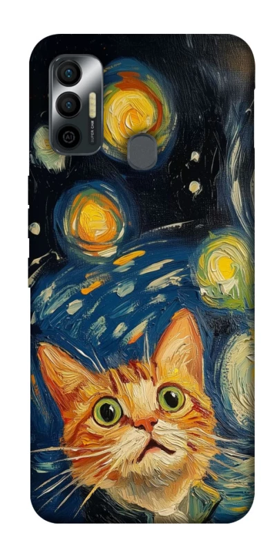 Чехол на TECNO Spark 7 paint cat фото 1 из 1