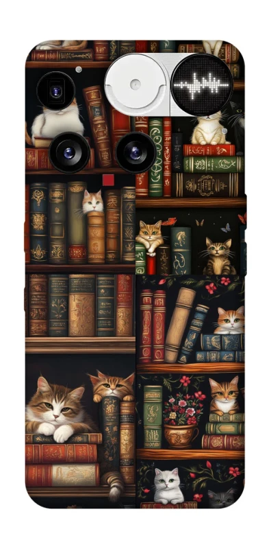 Чохол на Nothing Phone (3) Cats & Books фото 1 з 1
