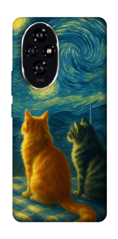 Чехол на Honor 200 Cats under the stars фото 1 из 1