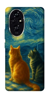 Чохол на Honor 200 Cats under the stars фото 1 з 1
