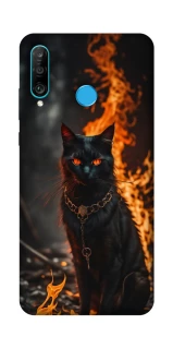 Чохол на Huawei P30 lite Вогняний кіт фото 1 з 1