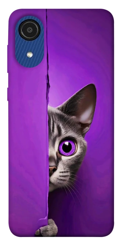 Чехол на Samsung Galaxy A03 Core Кот-подглядыватель фото 1 из 1
