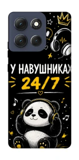 Чехол на Motorola Moto G86 У навушниках 24/7 фото 1 из 1