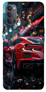 Чехол на Oppo Reno 4 Red sports car фото 1 из 1