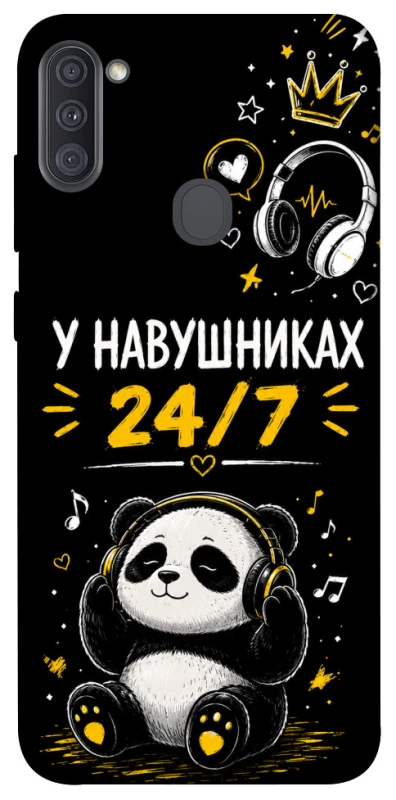 Чехол на Samsung Galaxy A11 У навушниках 24/7 фото 1 из 1