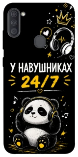 Чехол на Samsung Galaxy A11 У навушниках 24/7 фото 1 из 1