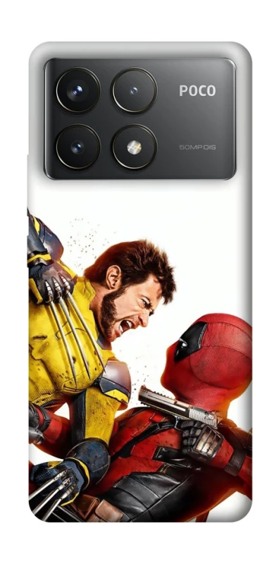 Чохол на Xiaomi Poco F6 Pro Deadpool and Wolverine фото 1 з 1