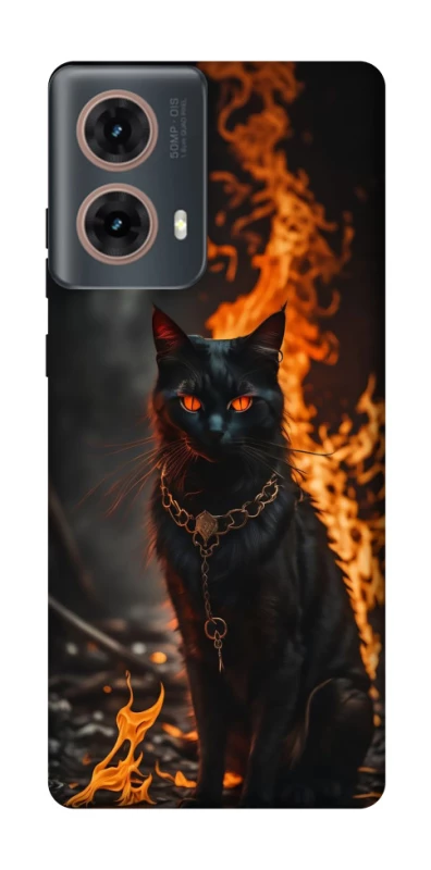 Чохол на Motorola Moto G85 Вогняний кіт фото 1 з 1