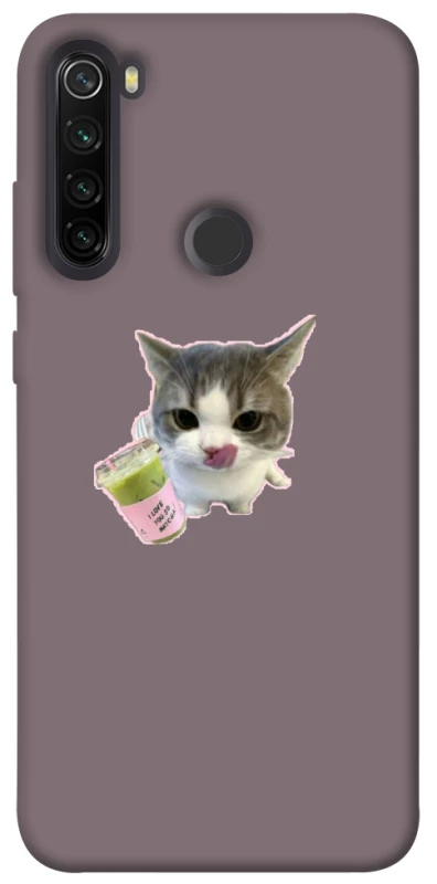 Чехол на Xiaomi Redmi Note 8T cat matcha фото 1 из 1