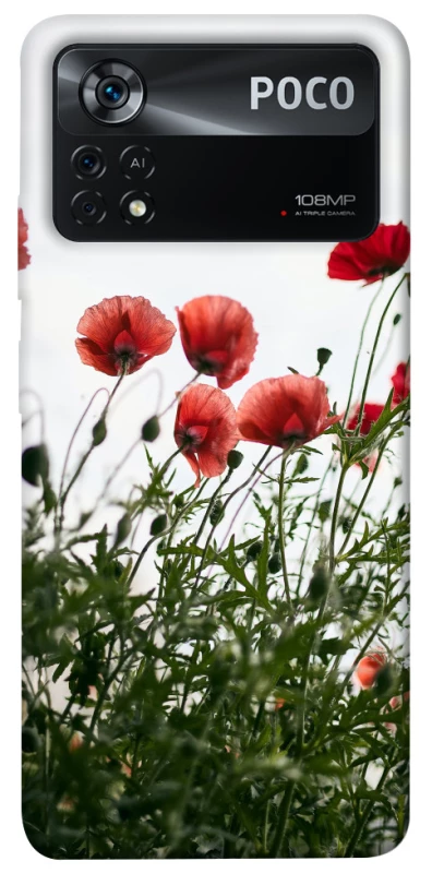 Чехол на Xiaomi Poco X4 Pro 5G Поле маков фото 1 из 1