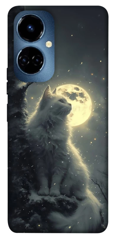 Чехол на TECNO Camon 19 Pro Кот под луной фото 1 из 1