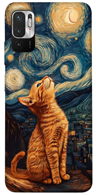 Чохол на Xiaomi Redmi Note 10 5G van gogh cat фото 1 з 1